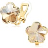 image:imageEVEVIC Austrian Crystal Flower Clip on Earrings for Women Trendy 14K Gold Plated Hypoallergenic Non Pierced Jewelry GiftLight Topaz