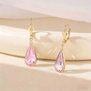 image:imageEVEVIC Teardrop Austrian Crystal Leverback Dangle Drop Earrings for Women  14K Gold PlatedClassic Teardrop EleganceLeverback for Easy Secure WearGift Box Included Brighten Up Daily and Party LooksPink