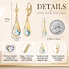 image:imageEVEVIC Teardrop Austrian Crystal Leverback Dangle Drop Earrings for Women  14K Gold PlatedClassic Teardrop EleganceLeverback for Easy Secure WearGift Box Included Brighten Up Daily and Party LooksAurora Borealis