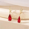 image:imageEVEVIC Teardrop Austrian Crystal Leverback Dangle Drop Earrings for Women  14K Gold PlatedClassic Teardrop EleganceLeverback for Easy Secure WearGift Box Included Brighten Up Daily and Party LooksRed