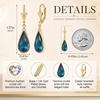 image:imageEVEVIC Teardrop Austrian Crystal Leverback Dangle Drop Earrings for Women  14K Gold PlatedClassic Teardrop EleganceLeverback for Easy Secure WearGift Box Included Brighten Up Daily and Party LooksDark Blue