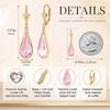 image:imageEVEVIC Teardrop Austrian Crystal Leverback Dangle Drop Earrings for Women  14K Gold PlatedClassic Teardrop EleganceLeverback for Easy Secure WearGift Box Included Brighten Up Daily and Party LooksPink