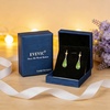 image:imageEVEVIC Teardrop Austrian Crystal Leverback Dangle Drop Earrings for Women  14K Gold PlatedClassic Teardrop EleganceLeverback for Easy Secure WearGift Box Included Brighten Up Daily and Party LooksFern Green