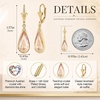 image:imageEVEVIC Teardrop Austrian Crystal Leverback Dangle Drop Earrings for Women  14K Gold PlatedClassic Teardrop EleganceLeverback for Easy Secure WearGift Box Included Brighten Up Daily and Party LooksLight Topaz