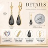 image:imageEVEVIC Teardrop Austrian Crystal Leverback Dangle Drop Earrings for Women  14K Gold PlatedClassic Teardrop EleganceLeverback for Easy Secure WearGift Box Included Brighten Up Daily and Party LooksBlack