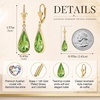 image:imageEVEVIC Teardrop Austrian Crystal Leverback Dangle Drop Earrings for Women  14K Gold PlatedClassic Teardrop EleganceLeverback for Easy Secure WearGift Box Included Brighten Up Daily and Party LooksFern Green