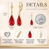 image:imageEVEVIC Teardrop Austrian Crystal Leverback Dangle Drop Earrings for Women  14K Gold PlatedClassic Teardrop EleganceLeverback for Easy Secure WearGift Box Included Brighten Up Daily and Party LooksRed