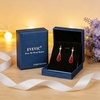 image:imageEVEVIC Teardrop Austrian Crystal Leverback Dangle Drop Earrings for Women  14K Gold PlatedClassic Teardrop EleganceLeverback for Easy Secure WearGift Box Included Brighten Up Daily and Party LooksRed