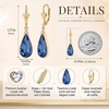 image:imageEVEVIC Teardrop Austrian Crystal Leverback Dangle Drop Earrings for Women  14K Gold PlatedClassic Teardrop EleganceLeverback for Easy Secure WearGift Box Included Brighten Up Daily and Party LooksBermuda Blue