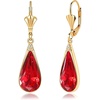 image:imageEVEVIC Teardrop Austrian Crystal Leverback Dangle Drop Earrings for Women  14K Gold PlatedClassic Teardrop EleganceLeverback for Easy Secure WearGift Box Included Brighten Up Daily and Party LooksRed