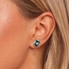 image:imageOctagon Austrian Crystal Dainty Stud Earrings for Women  14K Gold PlatedHypoallergenic S925 Sterling Silver PostBrilliant Octagon CutMinimalist Design for Daily LooksBlack