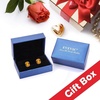 image:imageOctagon Austrian Crystal Dainty Stud Earrings for Women  14K Gold PlatedHypoallergenic S925 Sterling Silver PostBrilliant Octagon CutMinimalist Design for Daily LooksRoyal Blue