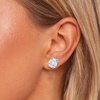 image:imageOctagon Austrian Crystal Dainty Stud Earrings for Women  14K Gold PlatedHypoallergenic S925 Sterling Silver PostBrilliant Octagon CutMinimalist Design for Daily LooksClear White