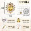 image:imageOval Austrian Crystal Halo Clip On Earrings for Women  Oval Austrian Crystal with Zircon Halo14K GoldPlatedSilicone Comfort PadGift Box IncludedFor Daily and Evening EventsYellow