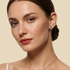 image:imageOval Austrian Crystal Halo Clip On Earrings for Women  Oval Austrian Crystal with Zircon Halo14K GoldPlatedSilicone Comfort PadGift Box IncludedFor Daily and Evening EventsAntique Pink