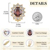 image:imageOval Austrian Crystal Halo Clip On Earrings for Women  Oval Austrian Crystal with Zircon Halo14K GoldPlatedSilicone Comfort PadGift Box IncludedFor Daily and Evening EventsAntique Pink