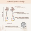 image:imageCute Butterfly Austrian Crystal Teardrop Dangle Earrings for Women Trendy Drop Earring 14K Gold Plated Hypoallergenic JewelryAurora Borealis