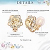 image:imageEVEVIC Austrian Crystal Flower Clip On Earrings for Women 14K Gold PlatedChampagne
