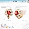 image:imageEVEVIC Austrian Crystal Flower Clip On Earrings for Women 14K Gold PlatedRed
