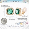 image:imageEVEVIC Austrian Crystal Square Clip On Earrings for WomenGreen