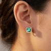 image:imageEVEVIC Austrian Crystal Square Clip On Earrings for WomenGreen