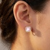 image:imageEVEVIC Austrian Crystal Square Clip On Earrings for WomenPink