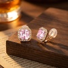 image:imageEVEVIC Austrian Crystal Square Clip On Earrings for WomenPink