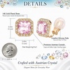 image:imageEVEVIC Austrian Crystal Square Clip On Earrings for WomenPink
