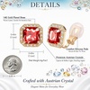 image:imageEVEVIC Austrian Crystal Square Clip On Earrings for WomenRed