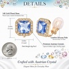 image:imageEVEVIC Austrian Crystal Square Clip On Earrings for WomenRoyal Blue