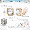 image:imageEVEVIC Austrian Crystal Square Clip On Earrings for WomenWhite Clear
