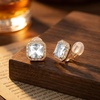 image:imageEVEVIC Austrian Crystal Square Clip On Earrings for WomenWhite Clear