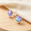 image:imageEVEVIC Round Austrian Crystal Clip On Earrings for WomenVitrail Light