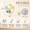 image:imageEVEVIC Austrian Crystal Flower Clip On Earrings for Women 14K Gold PlatedAurora Borealis