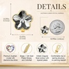 image:imageEVEVIC Austrian Crystal Flower Clip On Earrings for Women 14K Gold PlatedBlack