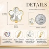 image:imageEVEVIC Austrian Crystal Flower Clip On Earrings for Women 14K Gold PlatedClear White