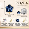 image:imageEVEVIC Austrian Crystal Flower Clip On Earrings for Women 14K Gold PlatedDark Blue
