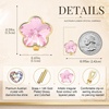 image:imageEVEVIC Austrian Crystal Flower Clip On Earrings for Women 14K Gold PlatedLight Pink