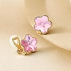 image:imageEVEVIC Austrian Crystal Flower Clip On Earrings for Women 14K Gold PlatedLight Pink
