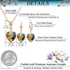 image:imageEVEVIC Austrian Crystals Heart Pendant Necklace Earrings for Women 14K Gold Plated Hypoallergenic Leverback Drop Dangle Earring Jewelry SetVitrail Medium